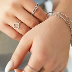 Silberner Armreif 925er Silber Zirkonia LSB0010