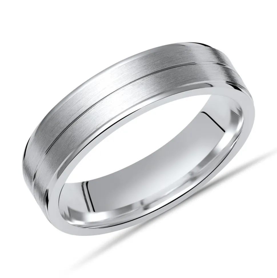 Silberring 925er Silber matt Glanzrillen 5,5 mm R8532SL