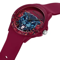 Sketch Quarzuhr mit rotem Silikonband PEWUM2237766