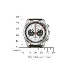 Solar Chronograph für Herren aus Edelstahl, Leder CA4640-09A