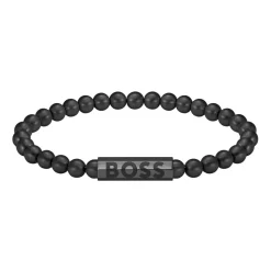 Sphere Metal Kugelarmband für Herren, Edelstahl schwarz 1580659M