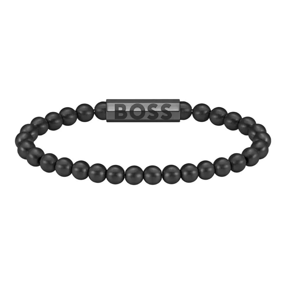 Sphere Metal Kugelarmband für Herren, Edelstahl schwarz 1580659M