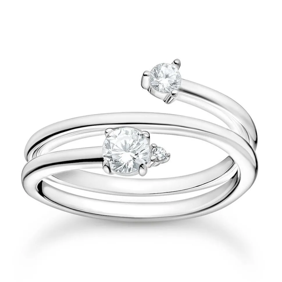 Spiralförmiger Silberring mit Pfeilen TR2357-051-14