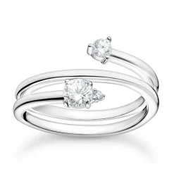 Spiralförmiger Silberring mit Pfeilen TR2357-051-14