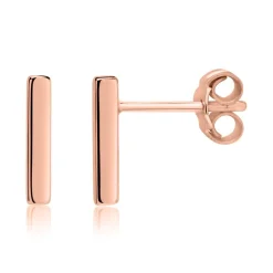 Stäbchen Ohrstecker aus rosévergoldetem 925er Silber LSE0026