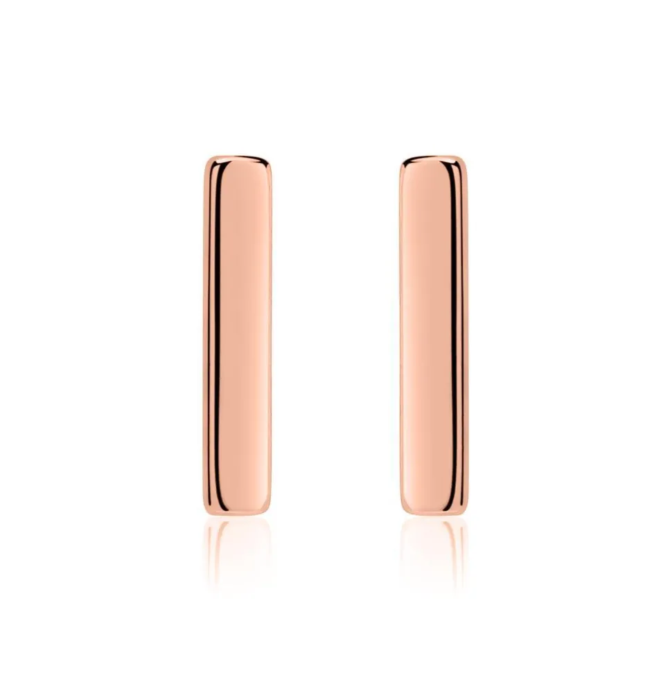 Stäbchen Ohrstecker aus rosévergoldetem 925er Silber LSE0026