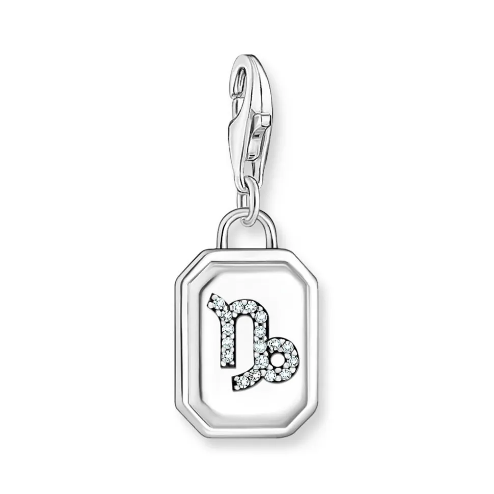 Steinbock Charm-Anhänger mit Zirkonia, Sterlingsilber 2152-643-21