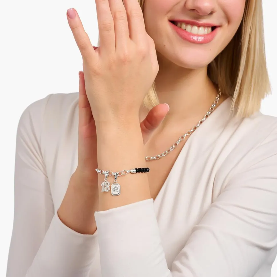 Steinbock Charm-Anhänger mit Zirkonia, Sterlingsilber 2152-643-21