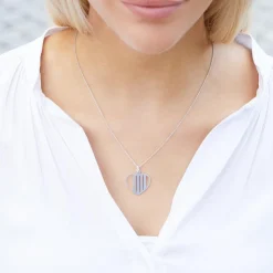 Sterlingsilber Anhänger in Herzform, gravierbar SP0989SL