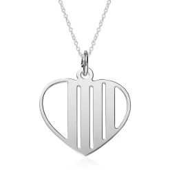 Sterlingsilber Anhänger in Herzform, gravierbar SP0989SL