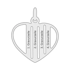 Sterlingsilber Anhänger in Herzform, gravierbar SP0989SL