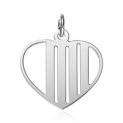 Sterlingsilber Anhänger in Herzform, gravierbar SP0989SL
