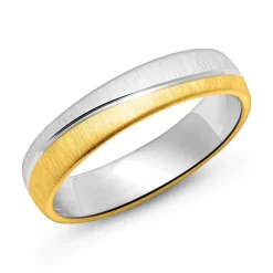 Sterlingsilber Ring für Herren, teilvergoldet R8602SL