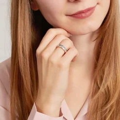 Sterlingsilber Ring Silber Roségold Zirkonia R8583czSL