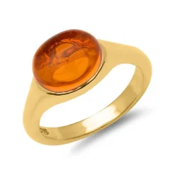 Sterlingsilber Ring vergoldet mit Steinbesatz SR0257SL