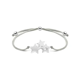 Stern Armband aus Textil und 925er Silber SB0448
