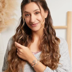 Stern Armband aus Textil und 925er Silber SB0448