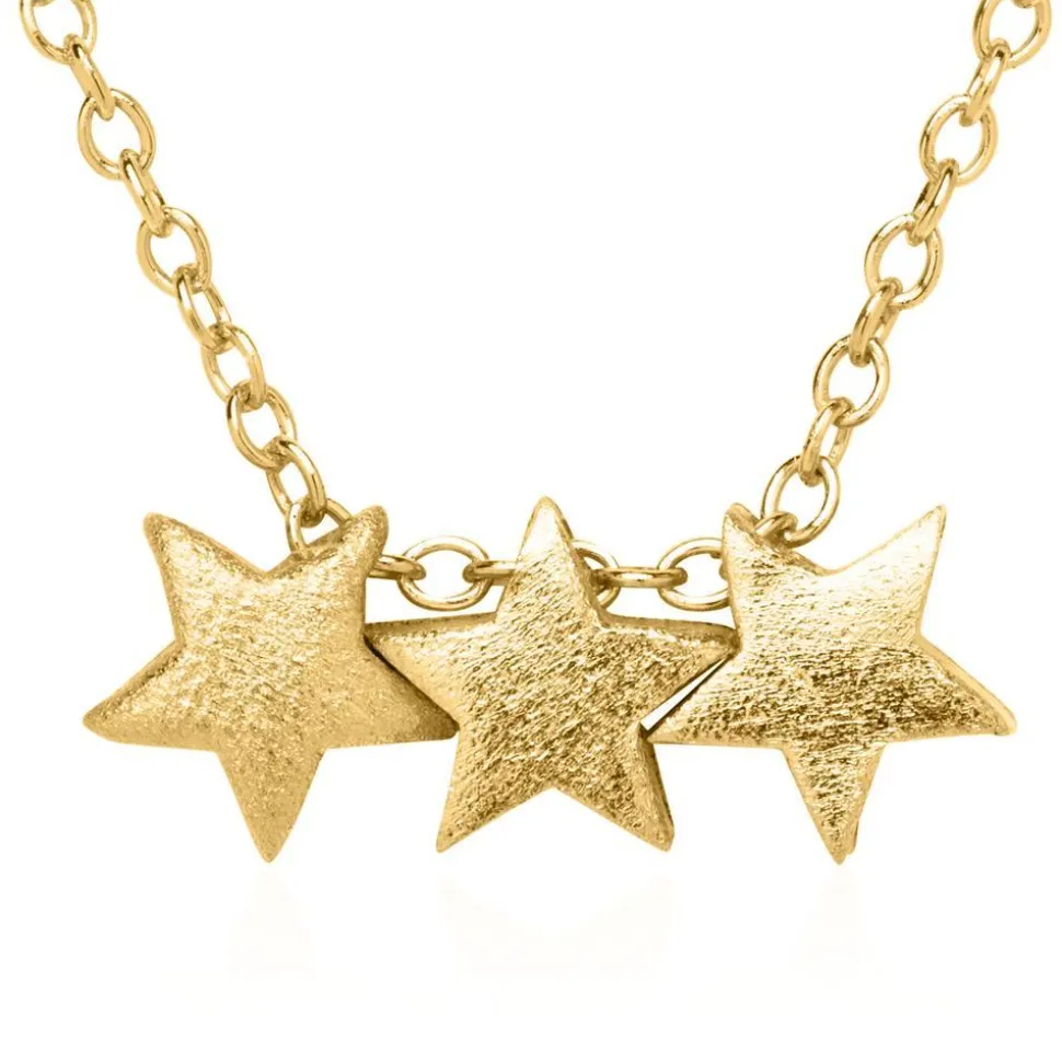 Sternenkette aus vergoldetem Sterlingsilber LSN0013
