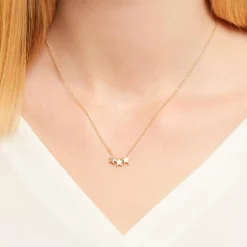 Sternenkette aus vergoldetem Sterlingsilber LSN0013