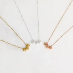 Sternenkette aus vergoldetem Sterlingsilber LSN0013