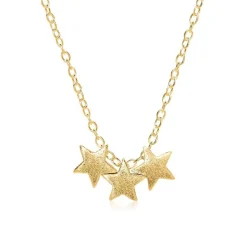 Sternenkette aus vergoldetem Sterlingsilber LSN0013