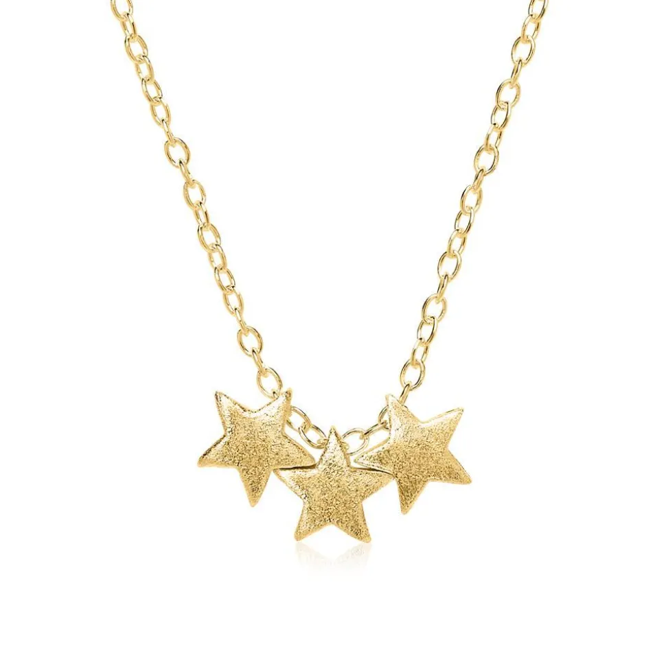Sternenkette aus vergoldetem Sterlingsilber LSN0013