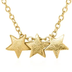 Sternenkette aus vergoldetem Sterlingsilber LSN0013
