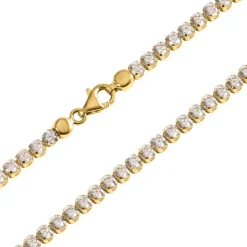 Tennisarmband aus 585er Gelbgold mit weißen Zirkonia GB0043-14KG