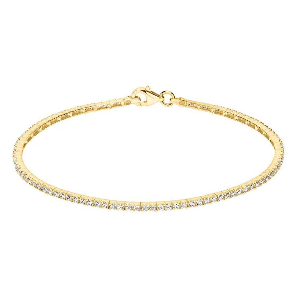 Tennisarmband aus 375er Gold mit Zirkoniasteinen GB0020-G