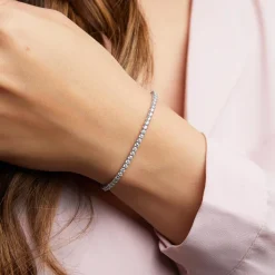 Tennisarmband aus Weißgold oder Platin, lab grown BDB0031LG-WSL