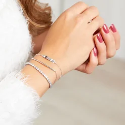 Tennisarmband Edelstahl Zirkonia B5234