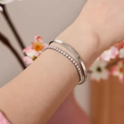 Tennisarmband Edelstahl Zirkonia B5234