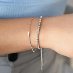 Tennisarmband Edelstahl Zirkonia B5234