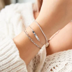 Tennisarmband 925er Silber poliert Zirkonia SB0227