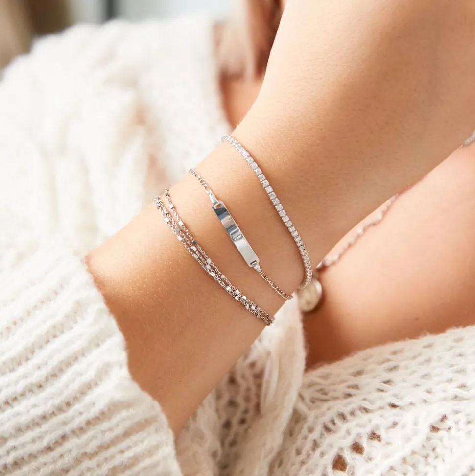 Tennisarmband 925er Silber poliert Zirkonia SB0227