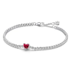 Tennisarmband für Damen mit Herz aus Sterlingsilber 590041C02