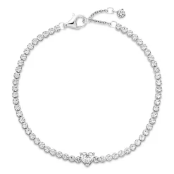 Tennisarmband Herz aus Sterlingsilber mit Zirkonia 590041C01