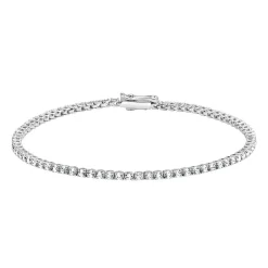 Tennisarmband mit Diamanten aus Weißgold oder Platin BDB0030-WSL