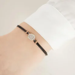 Textilarmband mit Vergoldung und 925 Element TXB0099