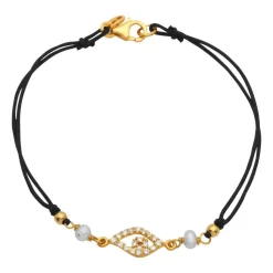 Textilarmband Silber vergoldet Zirkonia TXB0072