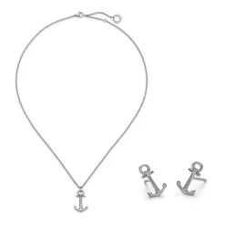 The Anchor Set mit Kette und Ohrsteckern aus Edelstahl PH-SET-0598