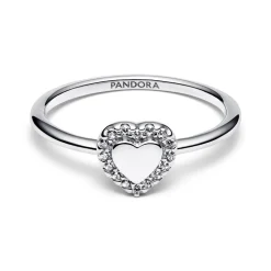 Timeless Damen Herzring aus 925er Silber, gravierbar 193801C01