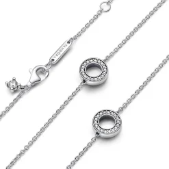 Timeless Damenkette Kreise aus Sterlingsilber, Zirkonia 393162C01-50