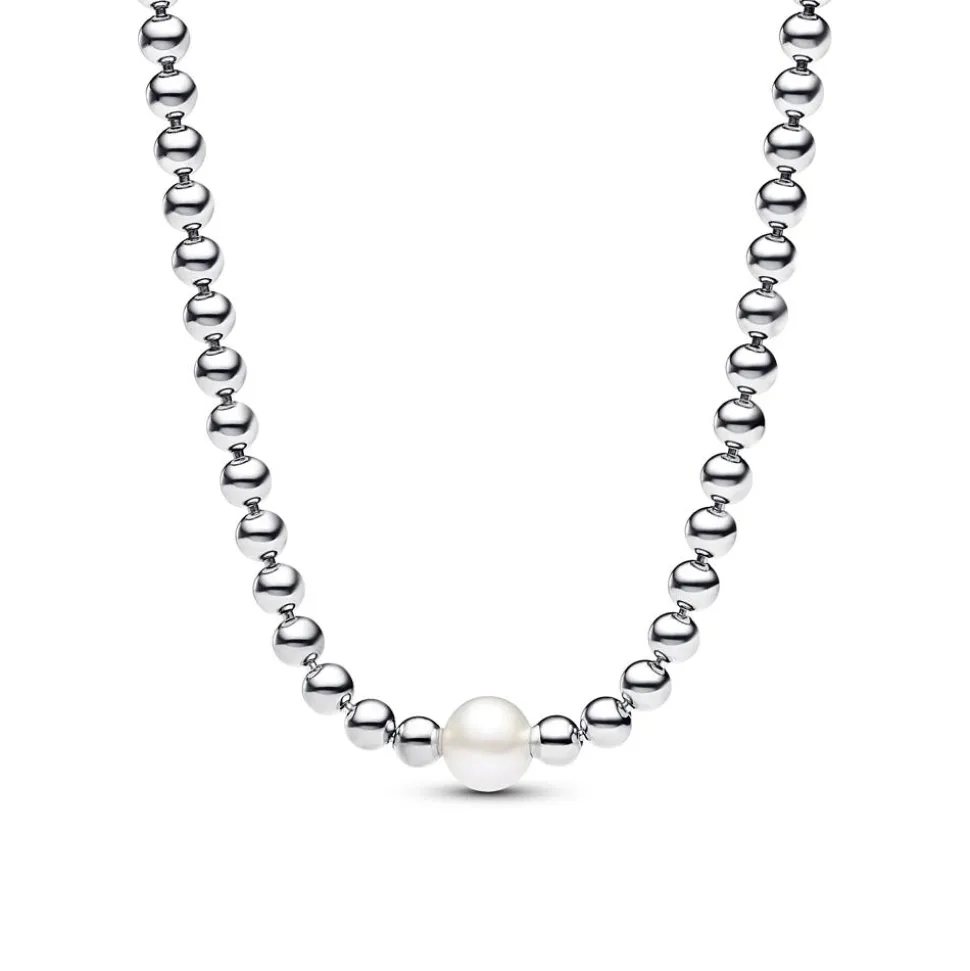 Timeless Kugelkette für Damen aus 925er Silber, Perle 393176C01-45