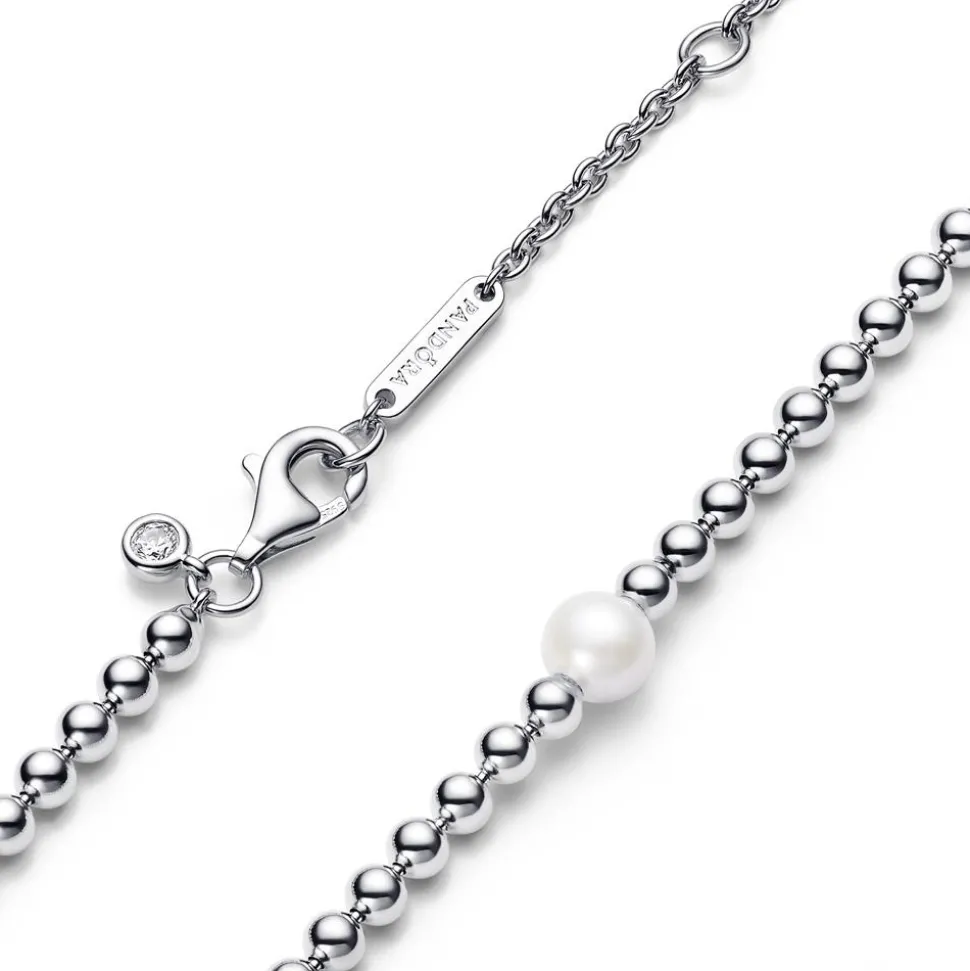 Timeless Kugelkette für Damen aus 925er Silber, Perle 393176C01-45