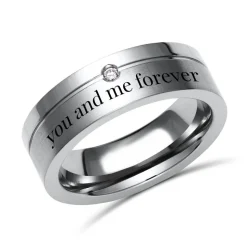 Titanring Lasergravur Diamant 6mm TR0107lge