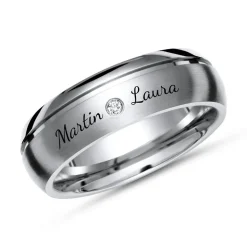 Titanring Lasergravur Diamant 6mm TR0045lge