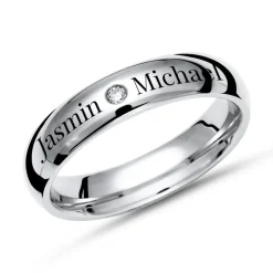 Titanring Lasergravur Diamant 4mm TR0063lge