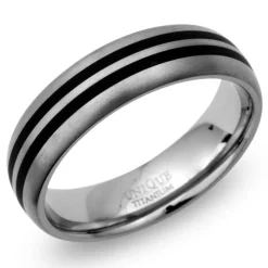 Titanring mit doppelter Lackeinlage matt TR0112SL