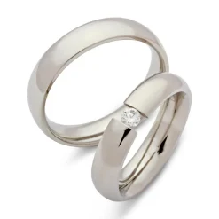 Trauringe Edelstahl Eheringe 5mm Gravur R9099s